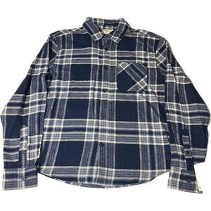 Retrofit Brand Mfg. Blue Flannel Shirt Relaxed Fit Plaid Men's Small NWT